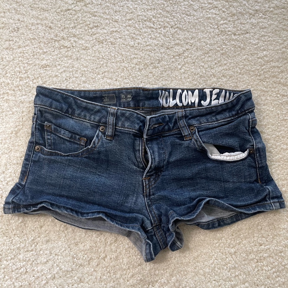 volcom jean shorts
